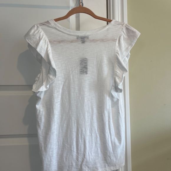 New Express white cotton blend tee shirt, M - Picture 2 of 5